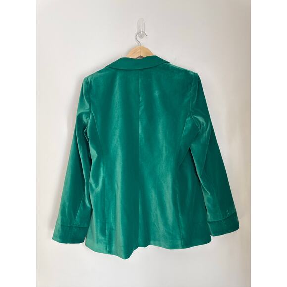 Alice + Olivia Breann Fitted Blazer in Emerald Green Size 14 - Picture 8 of 10